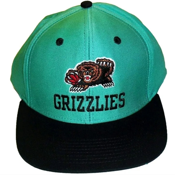 Memphis Vancouver Grizzlies Mens Adidas Snapback hat Teal Black Nba New - Picture 1 of 4